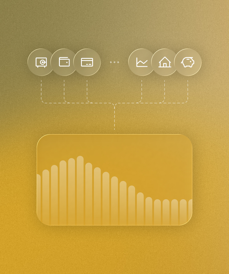 Dashboard showing real-time client financial positions across accounts and platforms